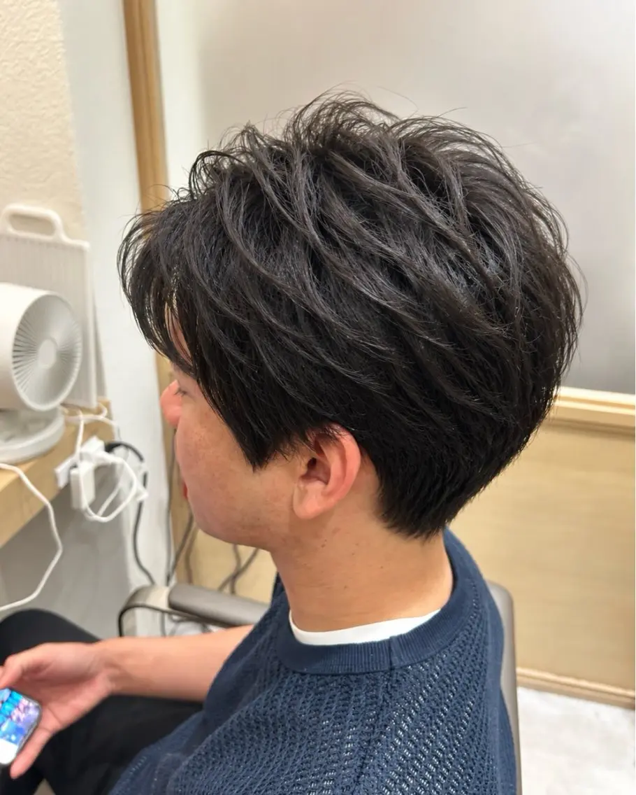 ショート メンズ メンズパーマ ヘッドスパ 久木原 ゆりのヘアスタイル