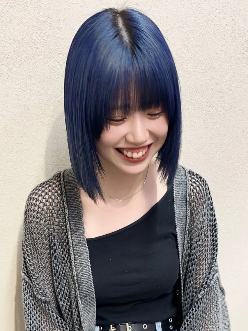 ショート カラー ブルーカラー ネイビーカラー YUZUKI 🌙のヘアスタイル