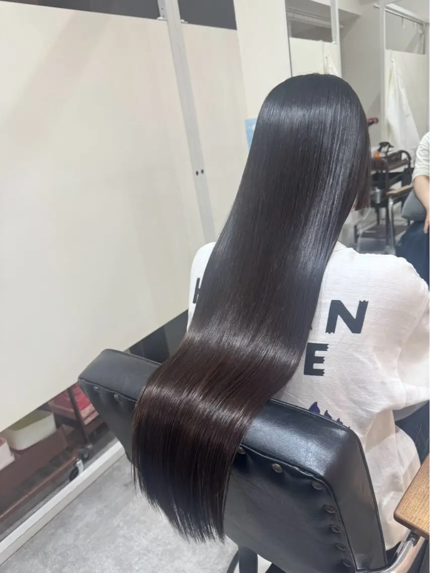 ロング 韓国風ヘア 縮毛矯正 縮毛矯正 レイヤー/ショート chere狭山のヘアスタイル
