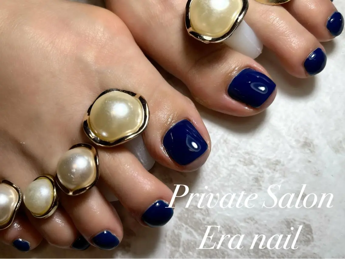 ネイル フットネイル ワンカラーネイル フットネイル Era nailのネイルデザイン