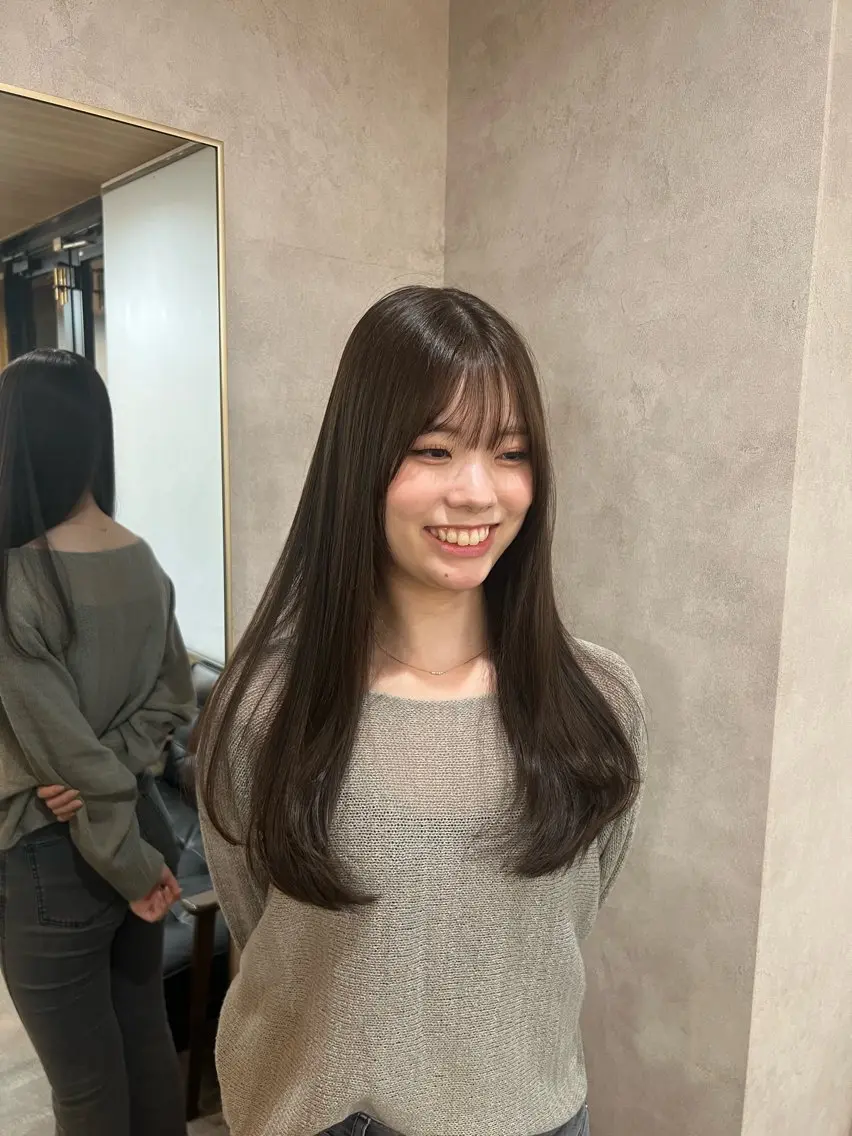 ロング 髪質改善 レイヤーカット RIENS xrea 髪質改善 /ななみのヘアスタイル