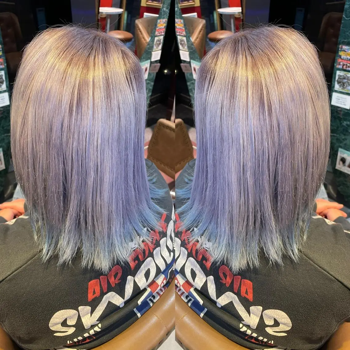 ミディアム カラー ブルーカラー ラベンダーカラー 👑派手髪/カット 👑ANRYのヘアスタイル
