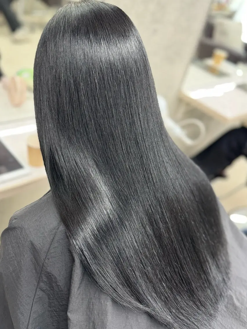 ミディアム 縮毛矯正 うる艶ヘア♡韓国好き 透明感　shotaのヘアスタイル