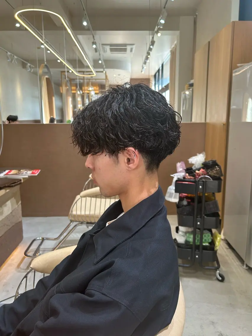 パーマ メンズ 平田 悠馬のヘアスタイル