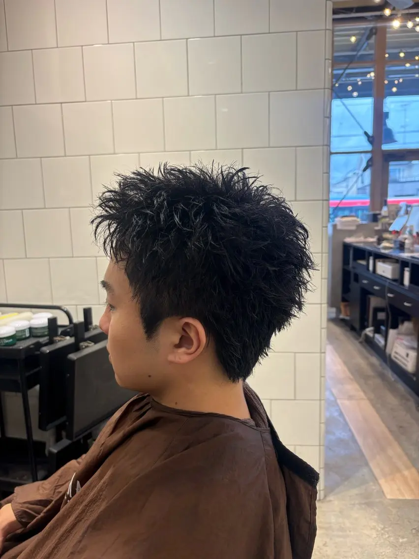 ショート メンズ キッズ メンズパーマ くせ毛 カット メンズ特化✂️阿世賀 隆太のヘアスタイル