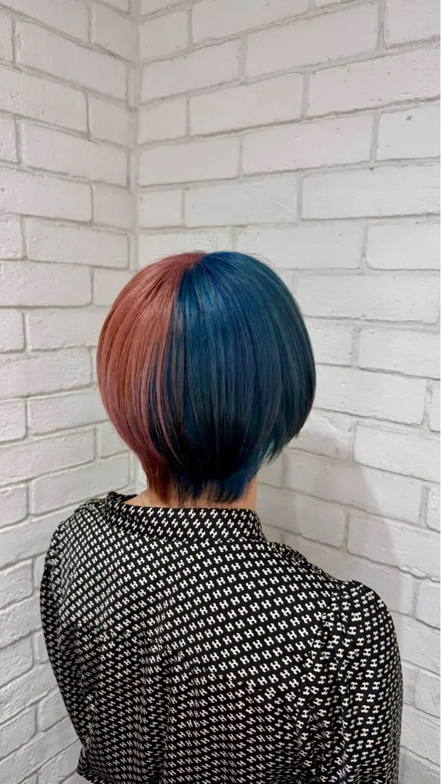 ショート カラー デザインカラー Harue ·͜·のヘアスタイル