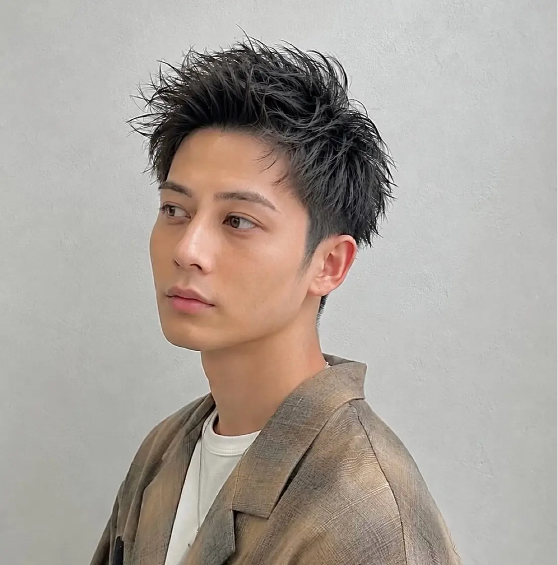 ショート メンズ アップバング ビジネス ショートヘア カット 🌞塙　湧貴🌞 スパイキーショートのヘアスタイル