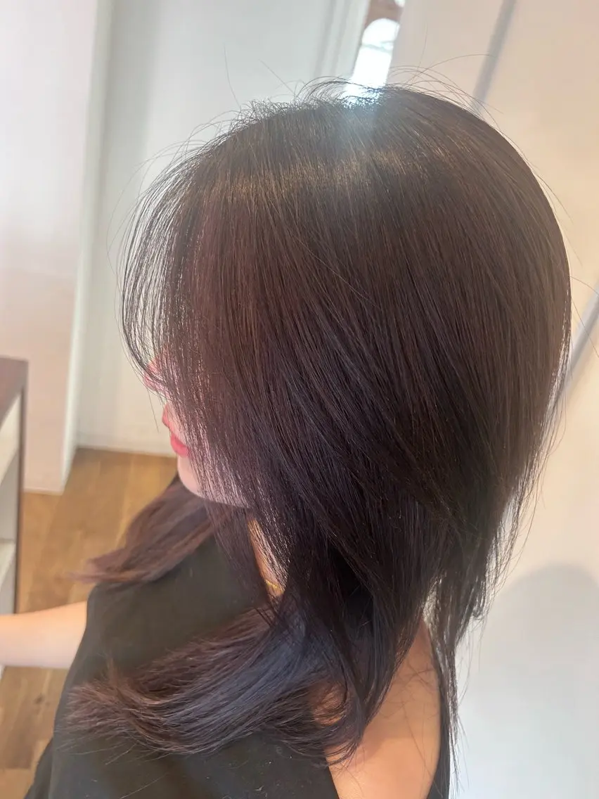 ミディアム 髪質改善 ヘアカラー トリートメント 木村 胡土のヘアスタイル