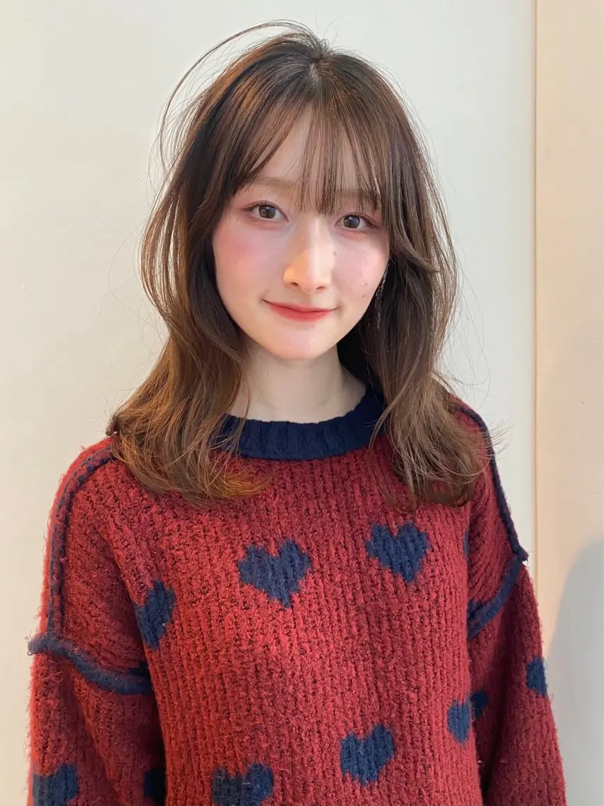 ミディアム カラー カット ヘアカラー トリートメント mai / linoah˚✧のヘアスタイル