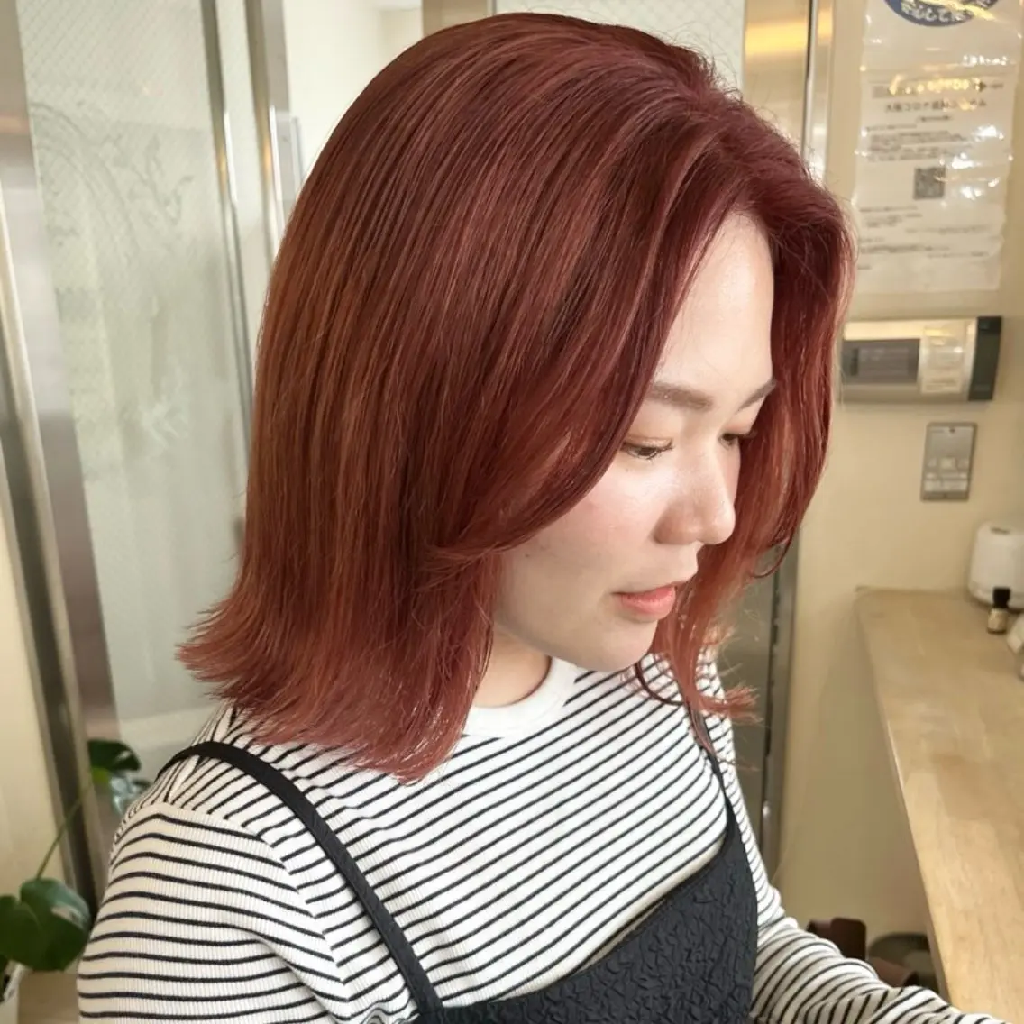 ミディアム カラー ヘアカラー トリートメント Yurika🕯️ 透明感カラー/ボブのヘアスタイル