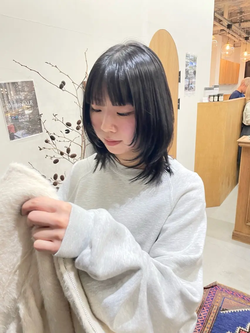 ミディアム カラー パーマ ヘアアレンジ メンズ レイヤーカット tatsumi/ボブ ウルフ/レイヤーのヘアスタイル
