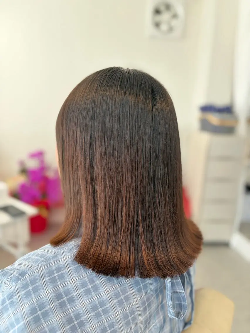 カット 縮毛矯正 長谷川 まやのヘアスタイル