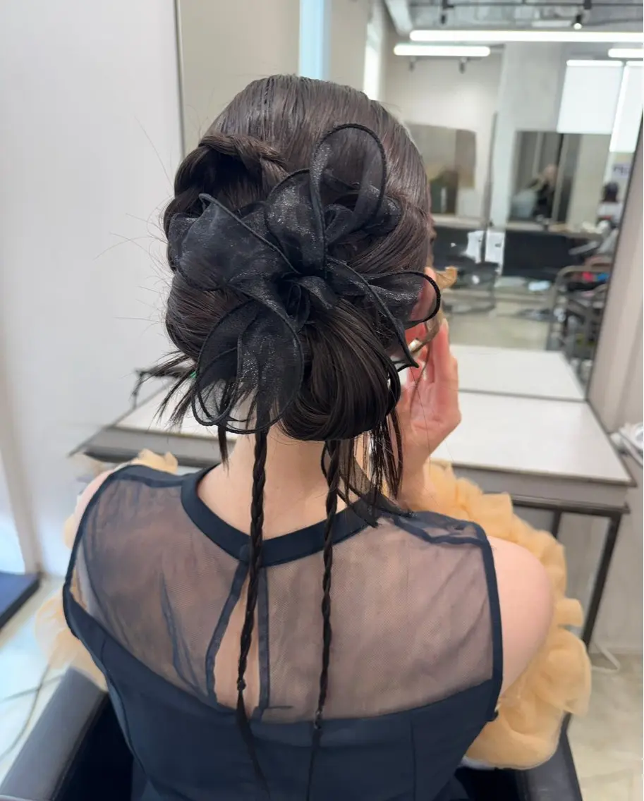 ヘアアレンジ ヘアセット 透明感カラー✨艶髪 制作🌱山根あゆみのヘアスタイル