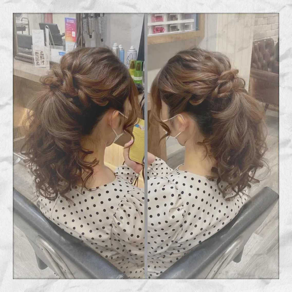 セミロング ヘアアレンジ ヘアセット ヘアセット/着付け 𓇼 まつもと𓇼のその他イメージ