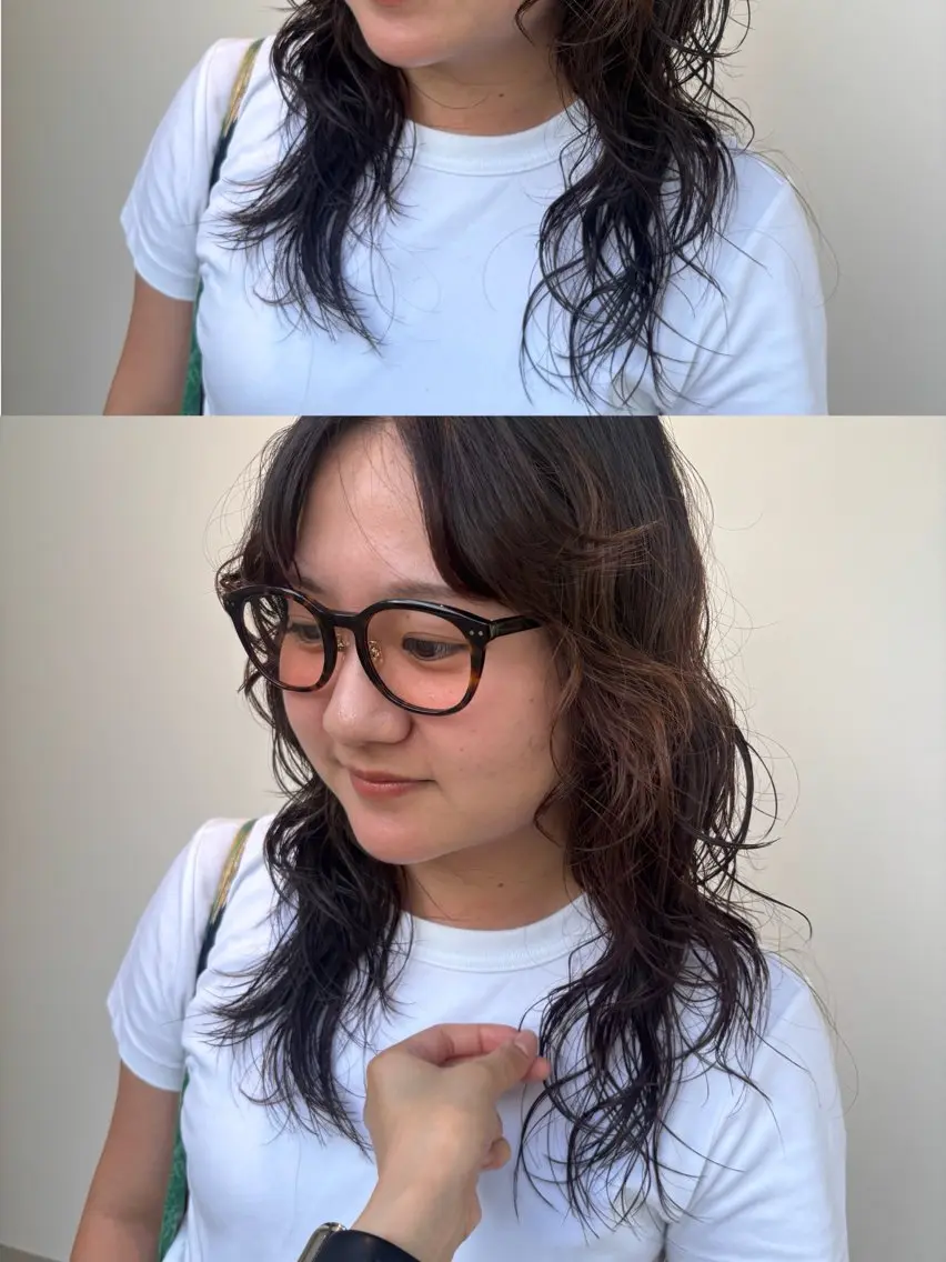 ロング パーマ カット パーマ カザマ🧤/パーマ /デジタルパーマのヘアスタイル