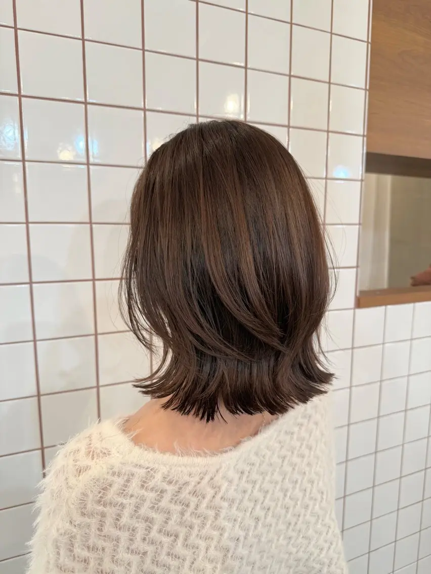 ミディアム カラー カット ヘアカラー トリートメント TRENCH　相澤 果歩のヘアスタイル