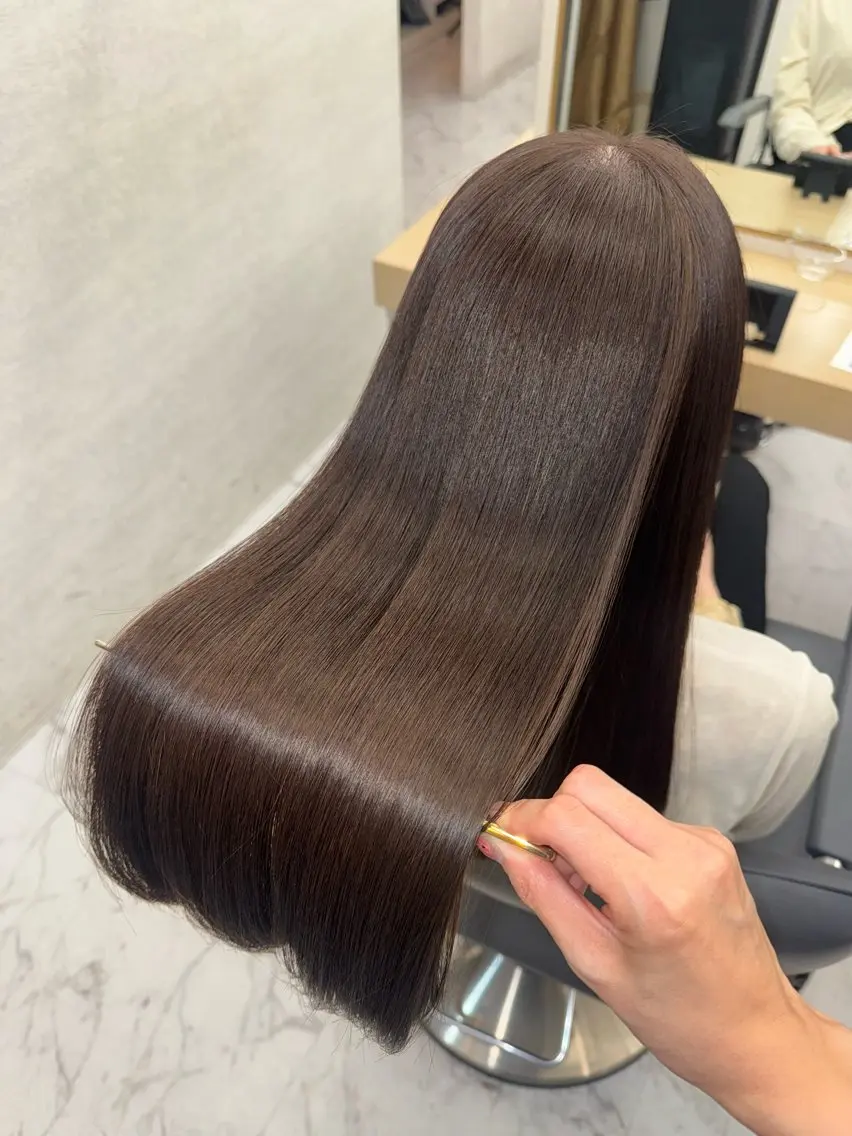 セミロング カラー ヘアカラー トリートメント ヘッドスパ 韓国/アイドルヘア 🎀みづきのヘアスタイル
