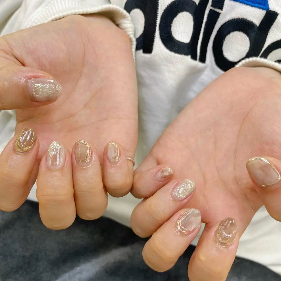 ネイル ミラーネイル ニュアンスネイル ハンドネイル NAIL MOONのネイルデザイン
