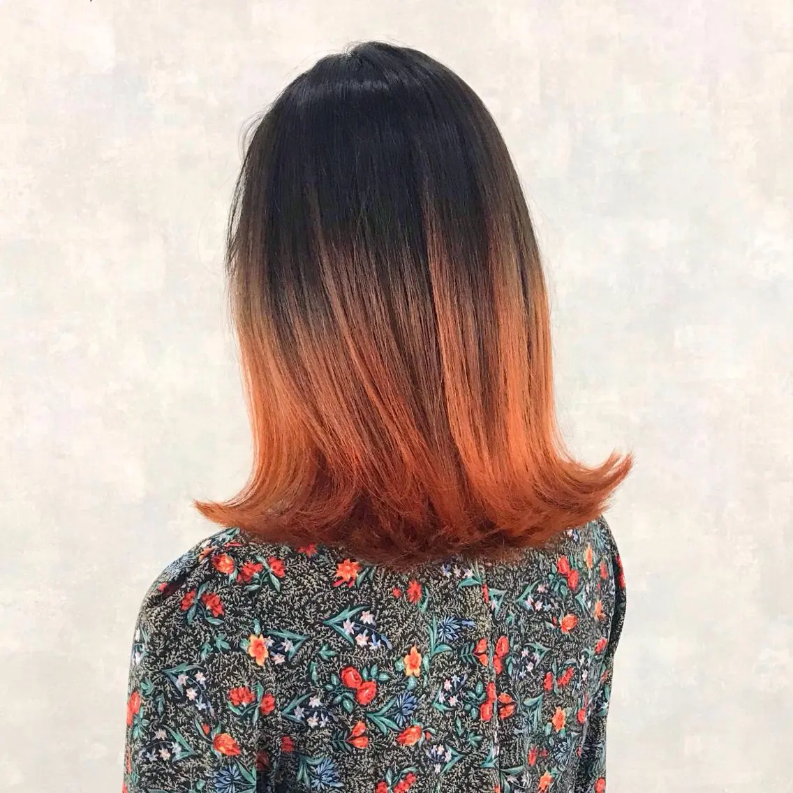 ミディアム カラー ブリーチ グラデーションカラー オレンジ タンバルモリ ヨシンモリ K-POP好き美容師 🇰🇷Kai.Yのヘアスタイル