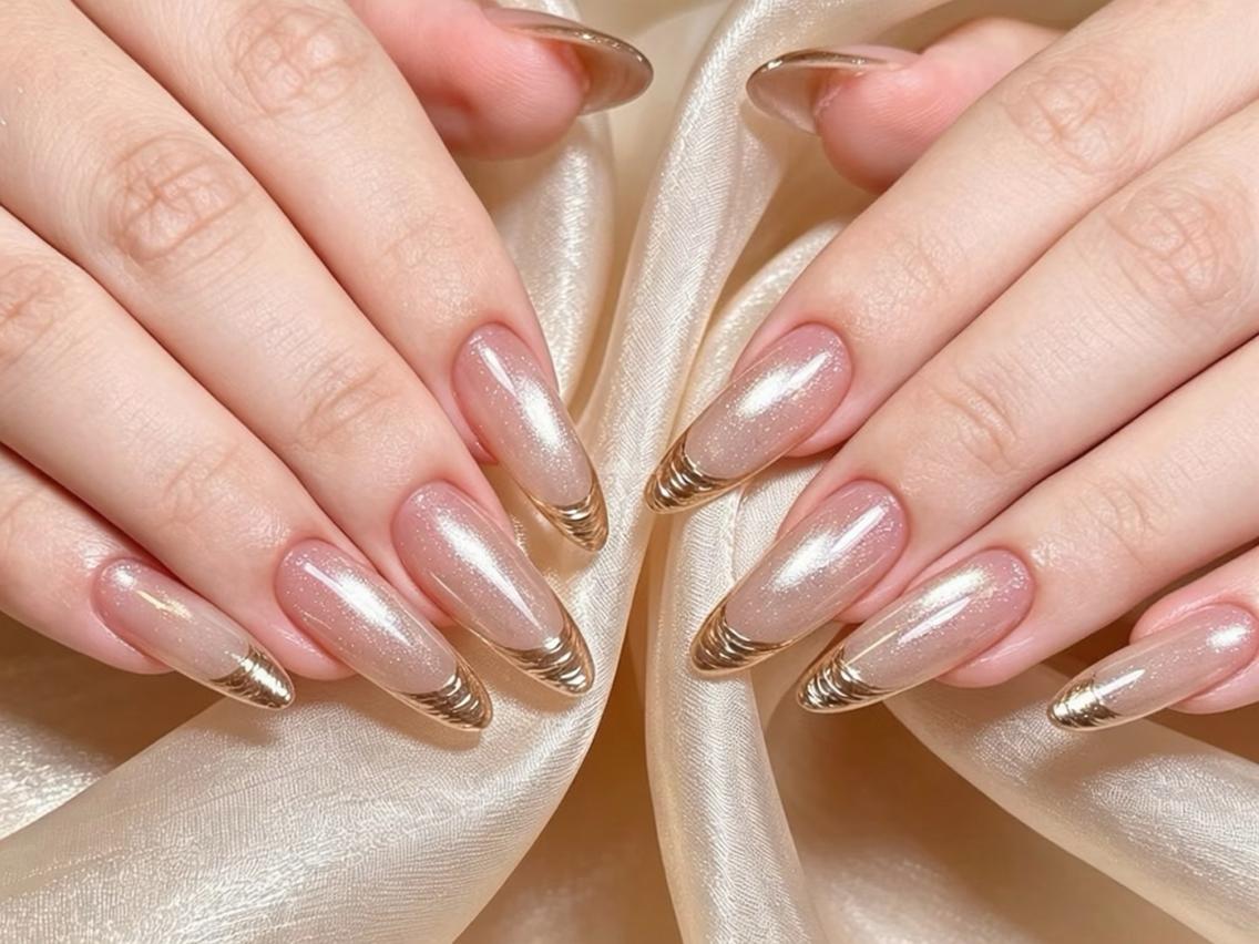 ネイル メンズ メンズ韓国風 べっ甲ネイル ボルドー ブラウン チークネイル ハンドネイル ハンドケア NEW NAIL池袋 韓国・ワンホンネイルのネイルデザイン
