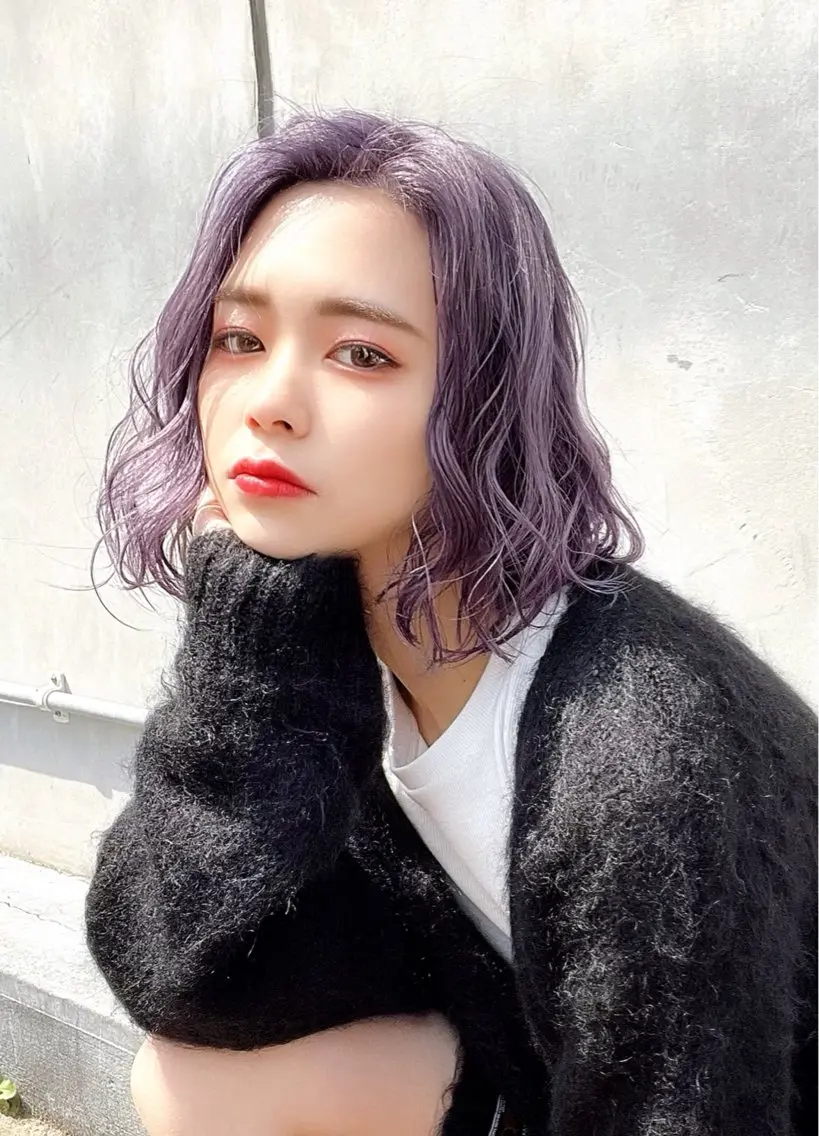 ショート カラー ブリーチ ラベンダーカラー ヘアカラー トリートメント 【 DIPTH 】 代表コウキ🥇のヘアスタイル