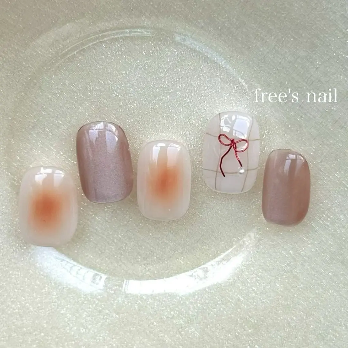 ネイル アートネイル チークネイル ハンドネイル free'snail N A Oのネイルデザイン
