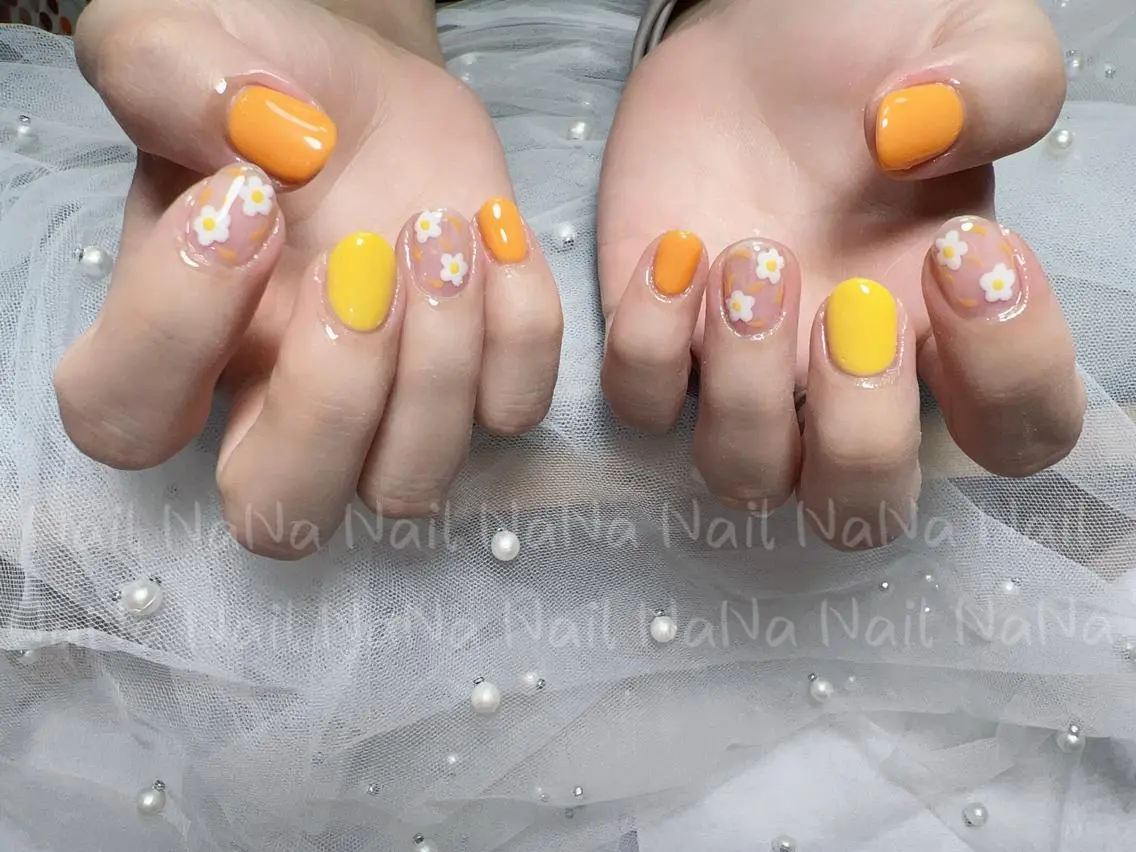 ショート カラー ネイル ハンドネイル Nail NaNaのネイルデザイン
