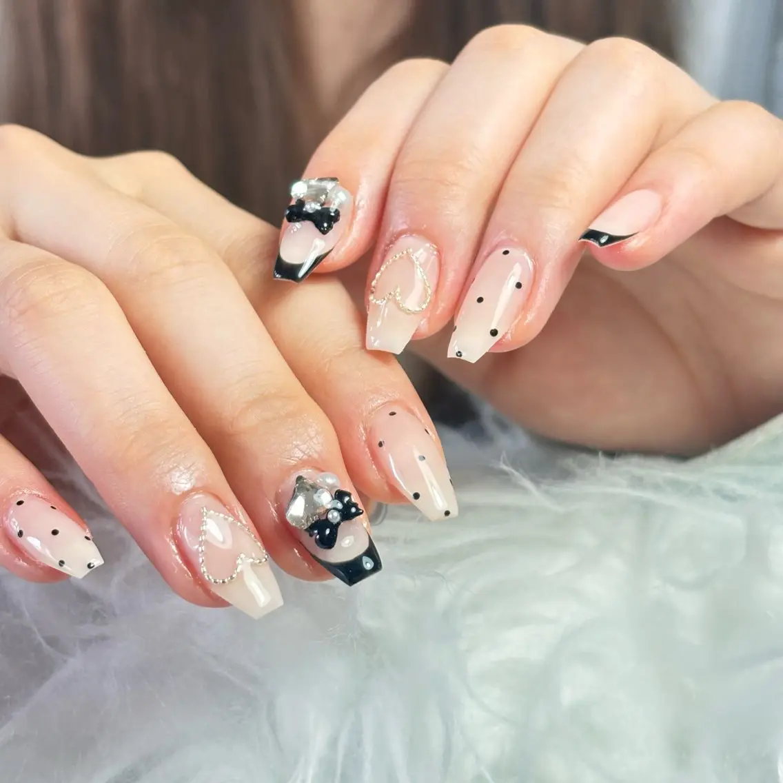 ネイル 桜ネイル 長さ出し フレンチネイル 韓国ネイル マグネットネイル ハンドネイル Kiwami nailsalonのネイルデザイン