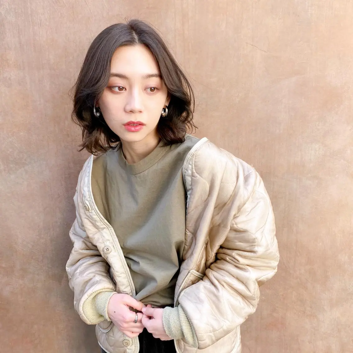 ミディアム カラー くびれヘア ヨシンモリ カット ヘアカラー トリートメント 艶髪と透明感を ‼️/若林のヘアスタイル