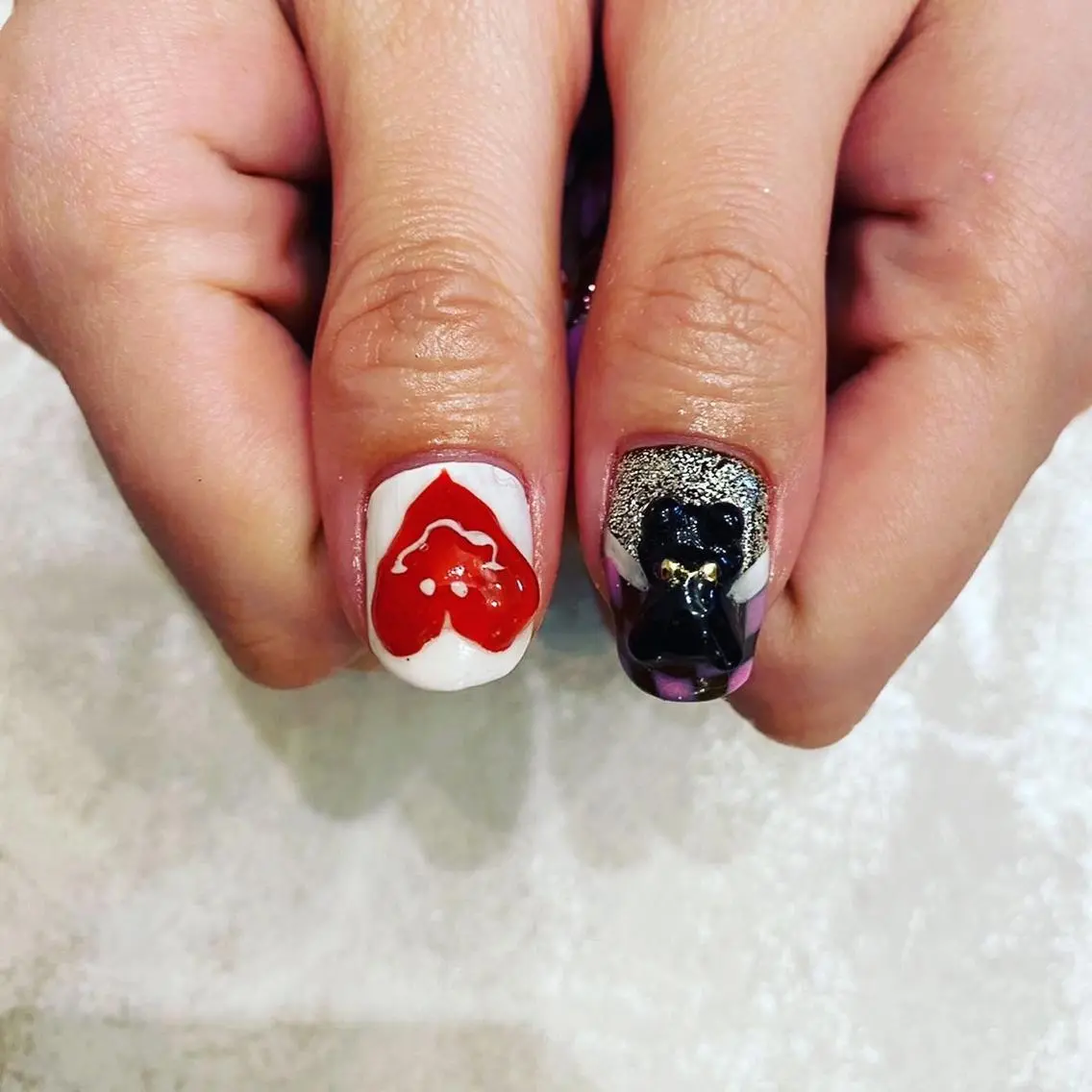 ネイル バレンタイン thrush nailsのネイルデザイン