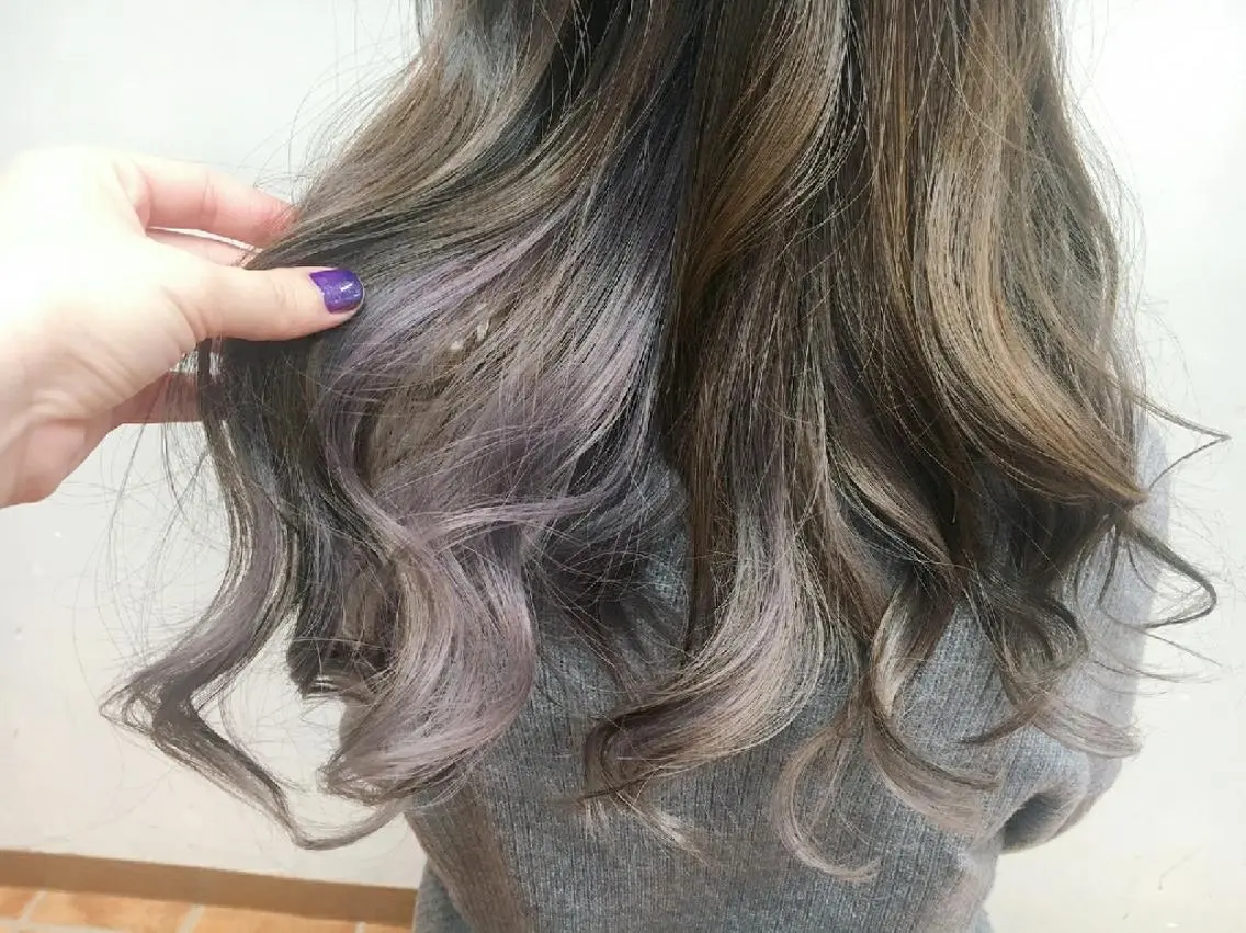 ロング カラー 💜𝑳𝑼𝑵𝑨 🌻母良田愛美🌻のヘアスタイル