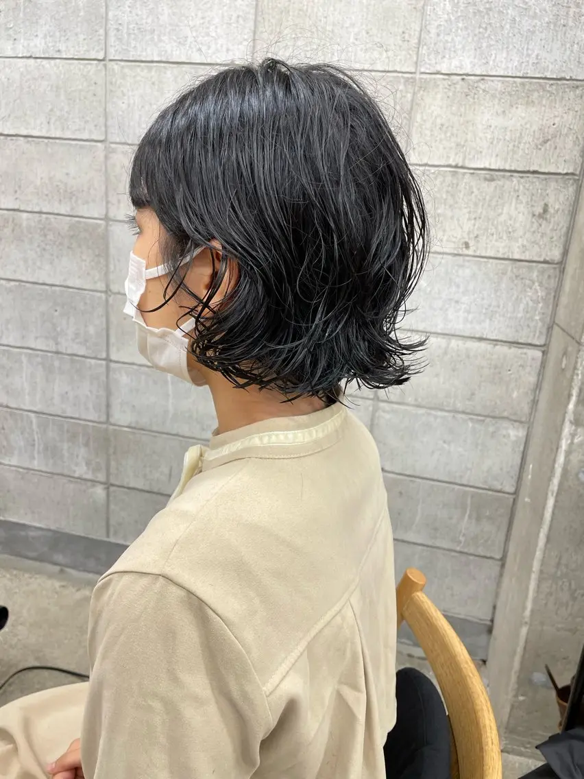 パーマ ボブ カット パーマ トリートメント kento レイヤーカットのヘアスタイル