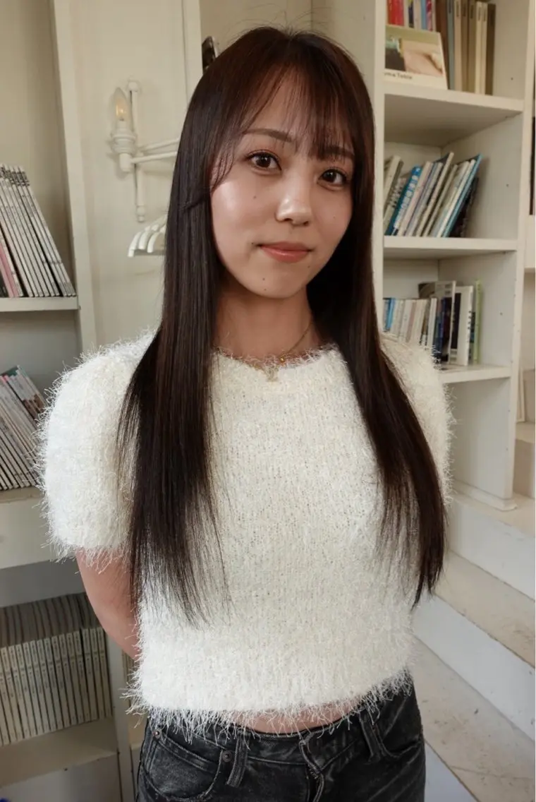 ロング ヘアカラー RINKA 岡崎美容室のヘアスタイル