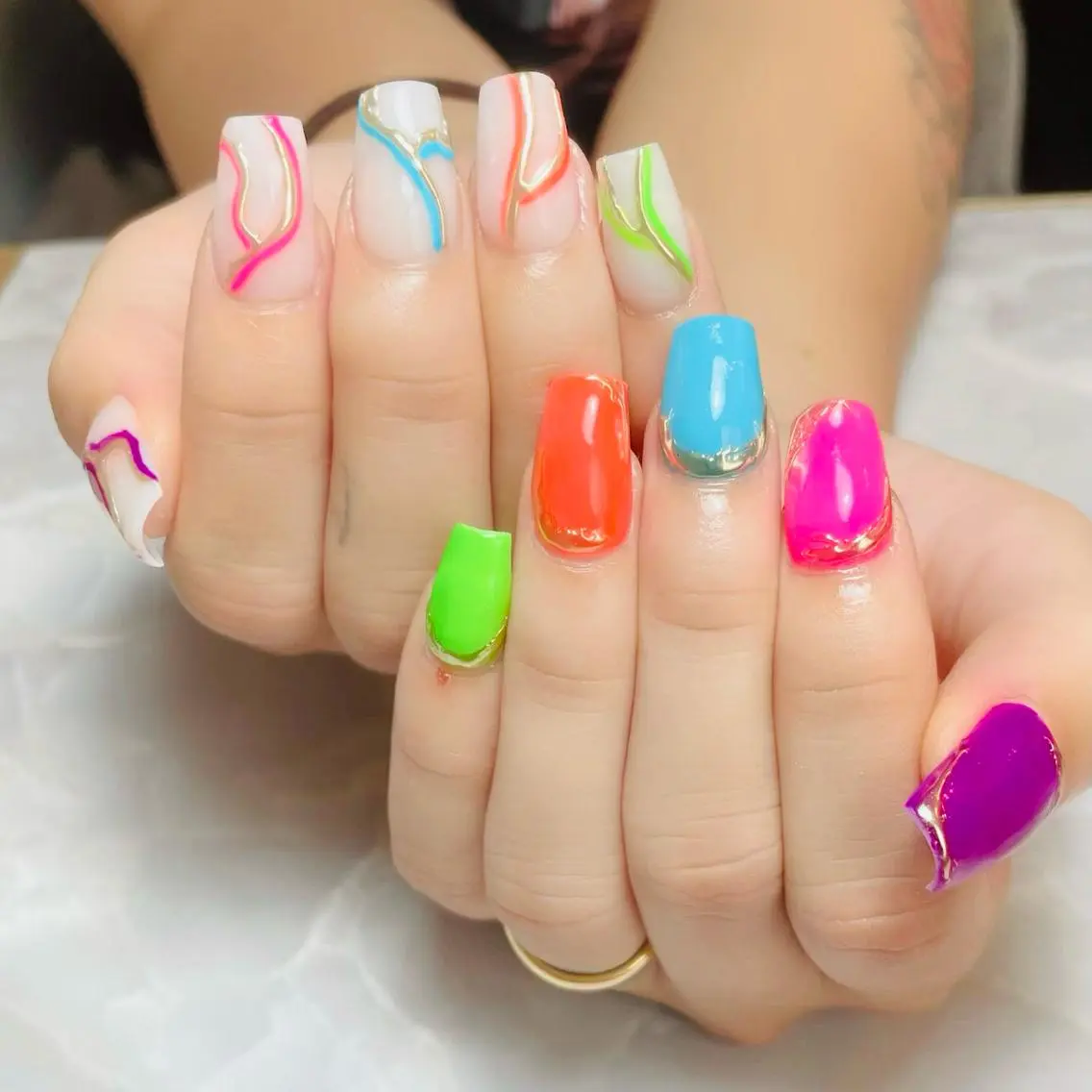 ネイル ハンドネイル Feel ‪‪☺︎‬Yuriaのネイルデザイン