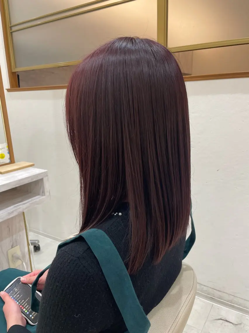 ミディアム カラー ブリーチ ラベンダーカラー ブリーチなしカラー 眞田 晟希／メンズパーマのヘアスタイル