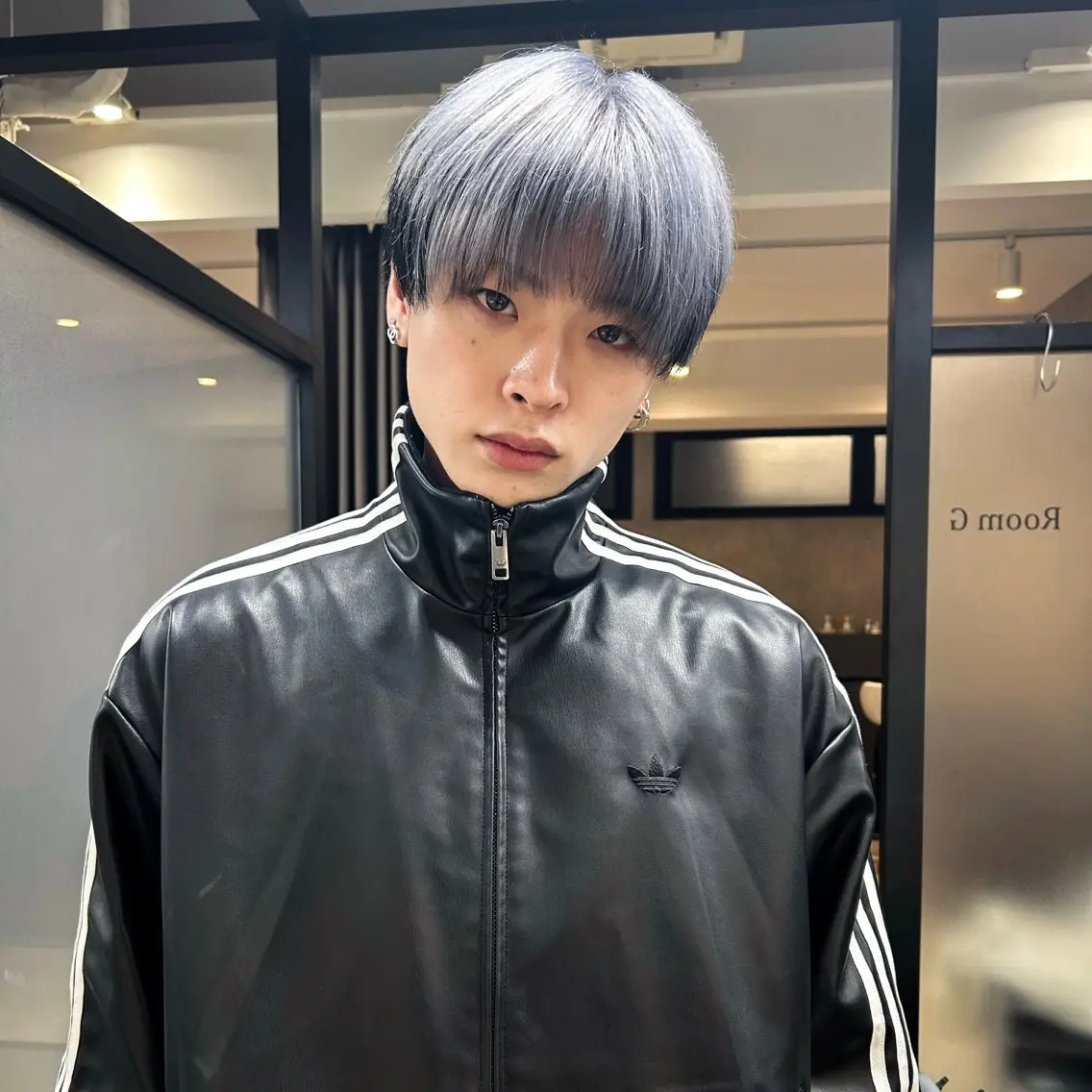メンズカット+ハイライト+パーマの写真