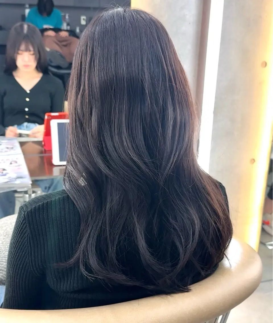 ロング カット ヘアカラー トリートメント 髪質改善🦋韓国ヘア /艶髪カラー/ゆうとのヘアスタイル