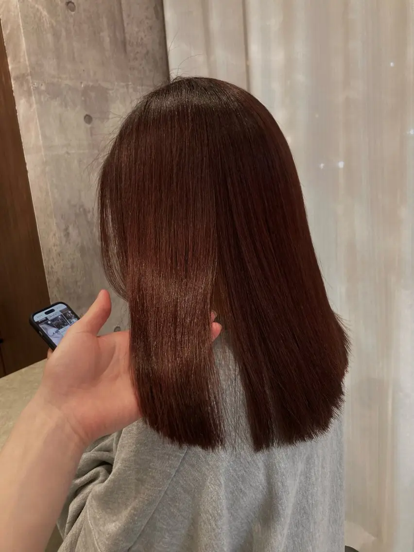 セミロング ハマノ ミユのヘアスタイル