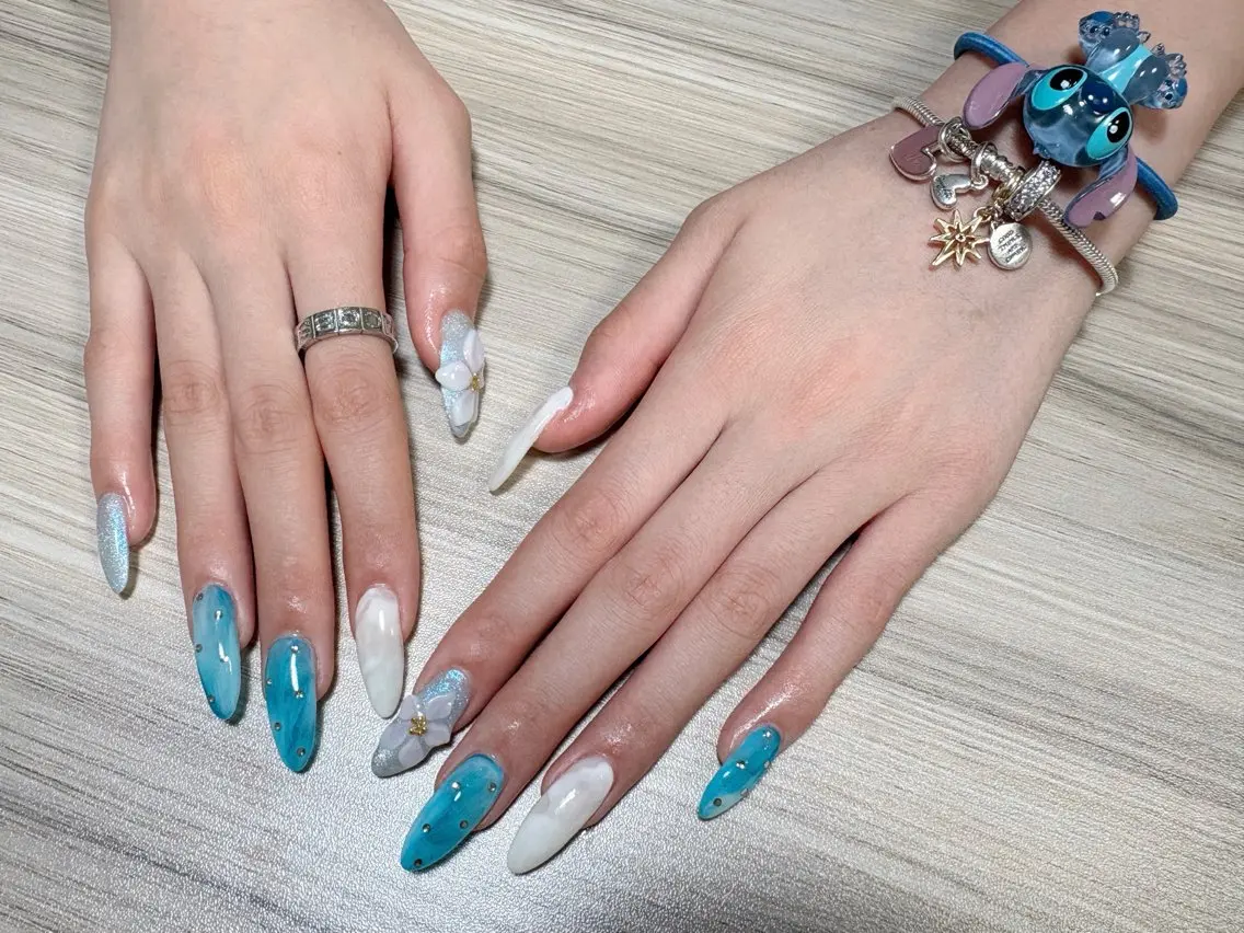 ネイル アートネイル 長さ出し gypso.267 🌷SETO🌷のネイルデザイン