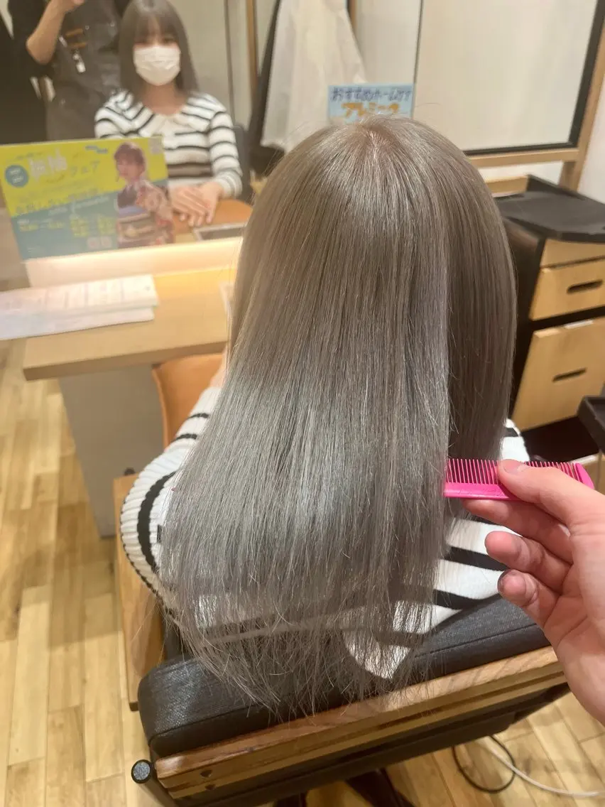 ミディアム カラー ブリーチ ケアブリーチ 🟦メンズ特化🟦 たかしま　あさひのヘアスタイル