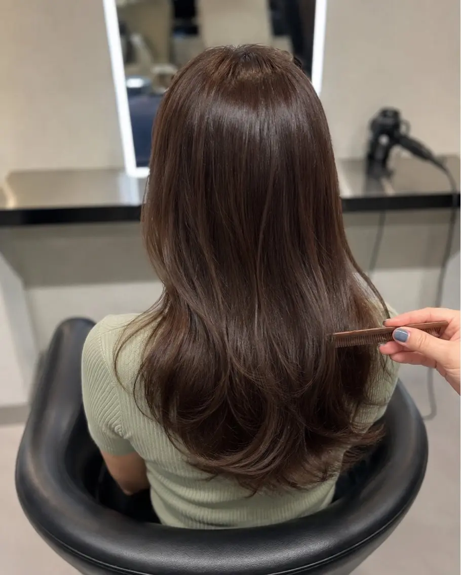 ミディアム カラー ブラウンカラー トリートメント 🌈ウルトワ水素 髪質改善naru🌈のヘアスタイル