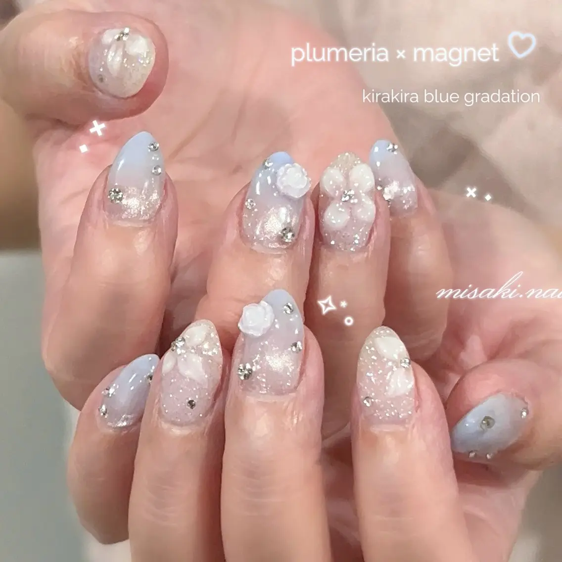 ネイル グラデーション マグネットネイル ハンドネイル misaki🎀 coffret.のネイルデザイン