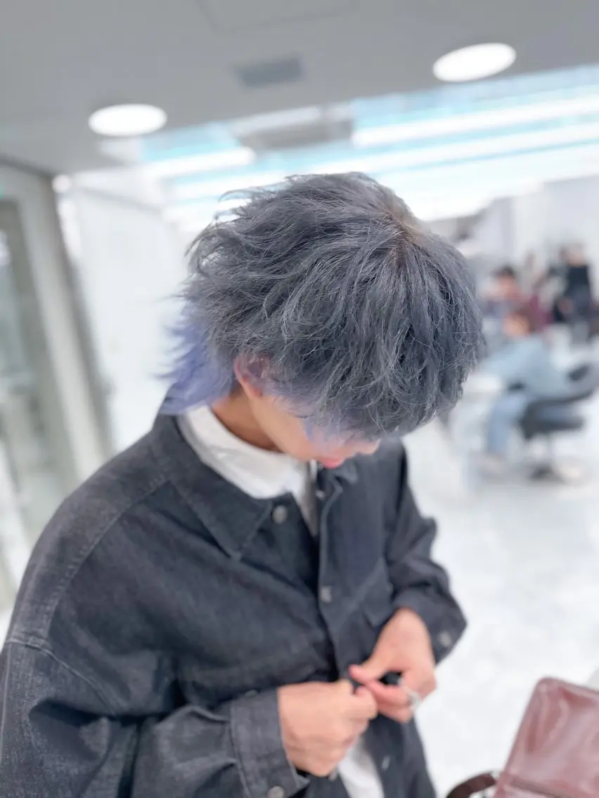 ショート カラー ダメージレスブリーチ ×美髪矯正【滝太】のヘアスタイル