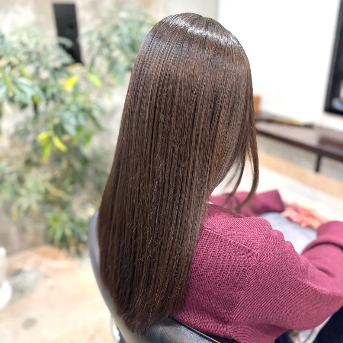 セミロング ヘアカラー トリートメント 艶髪‎カラー🤍 RIKAのヘアスタイル