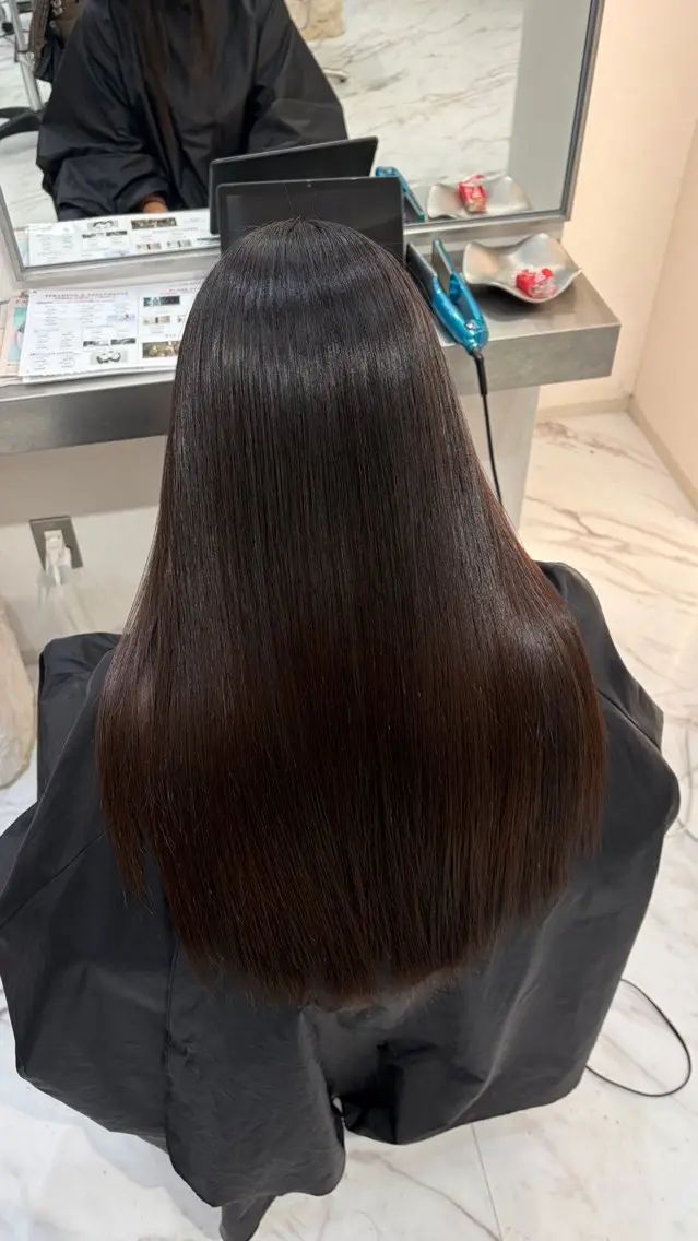 ロング カラー パーマ 縮毛矯正 かんな/カラーモデル 募集中🪽‪/表参道のヘアスタイル