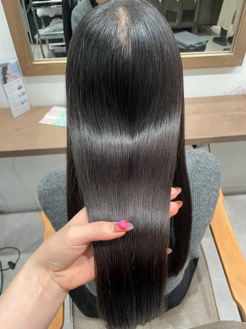 【ダメージ最小限に抑えたい方に🧖♀️】髪質改善カラー🌟×内部補修TOKIOtr💎×頭皮改善バブルスパの写真