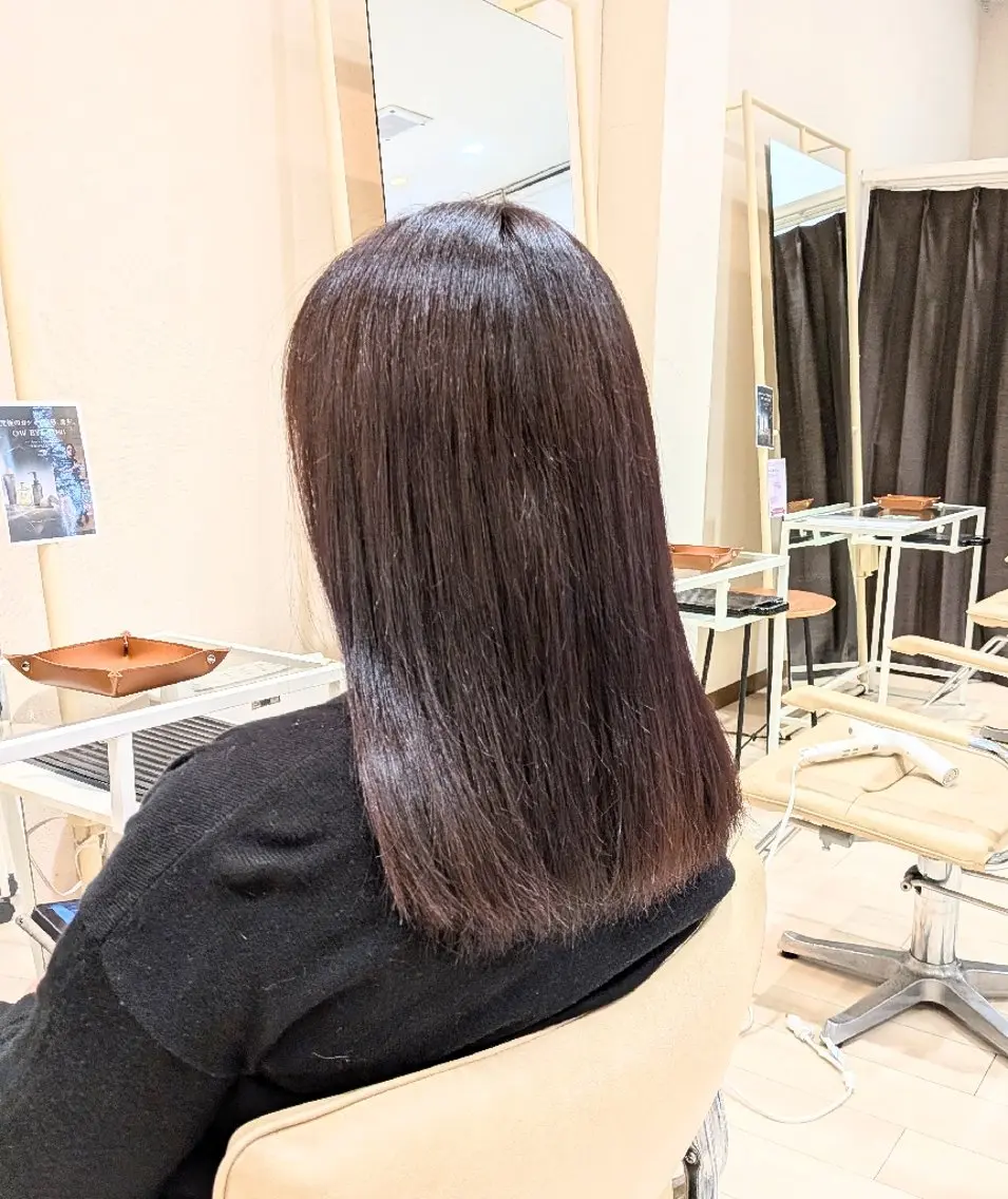 ミディアム ヘアカラー トリートメント ヘッドスパ 深田 和瑛のヘアスタイル