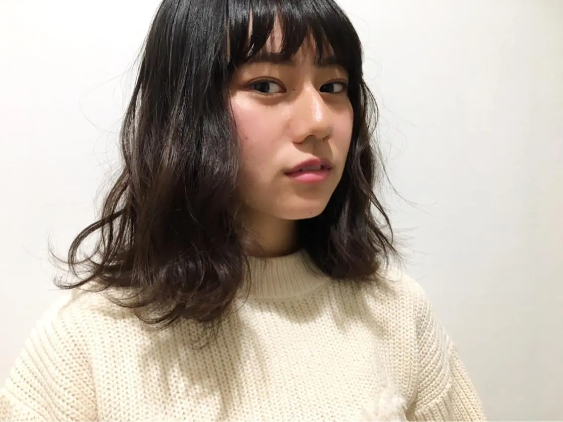 ミディアム fuchigami suzunoのヘアスタイル