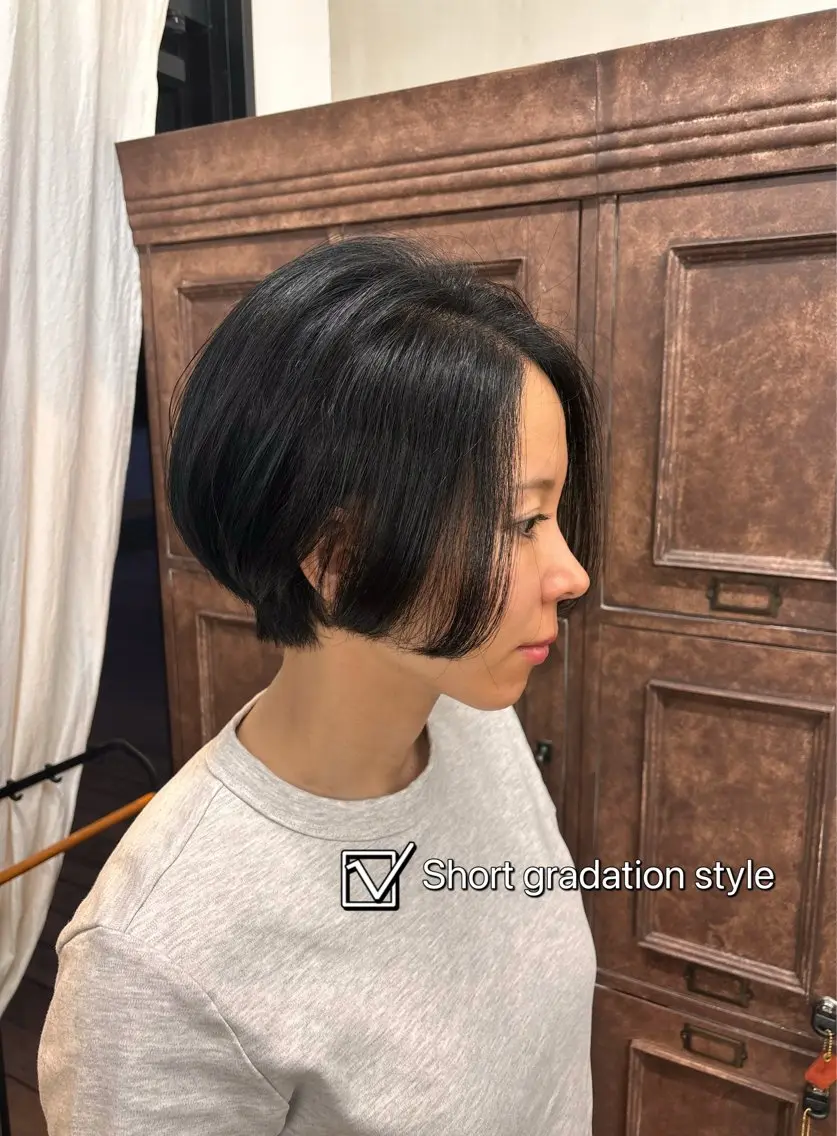 ショート ショートヘア 髪質改善/ H / ウエチ モモカのヘアスタイル