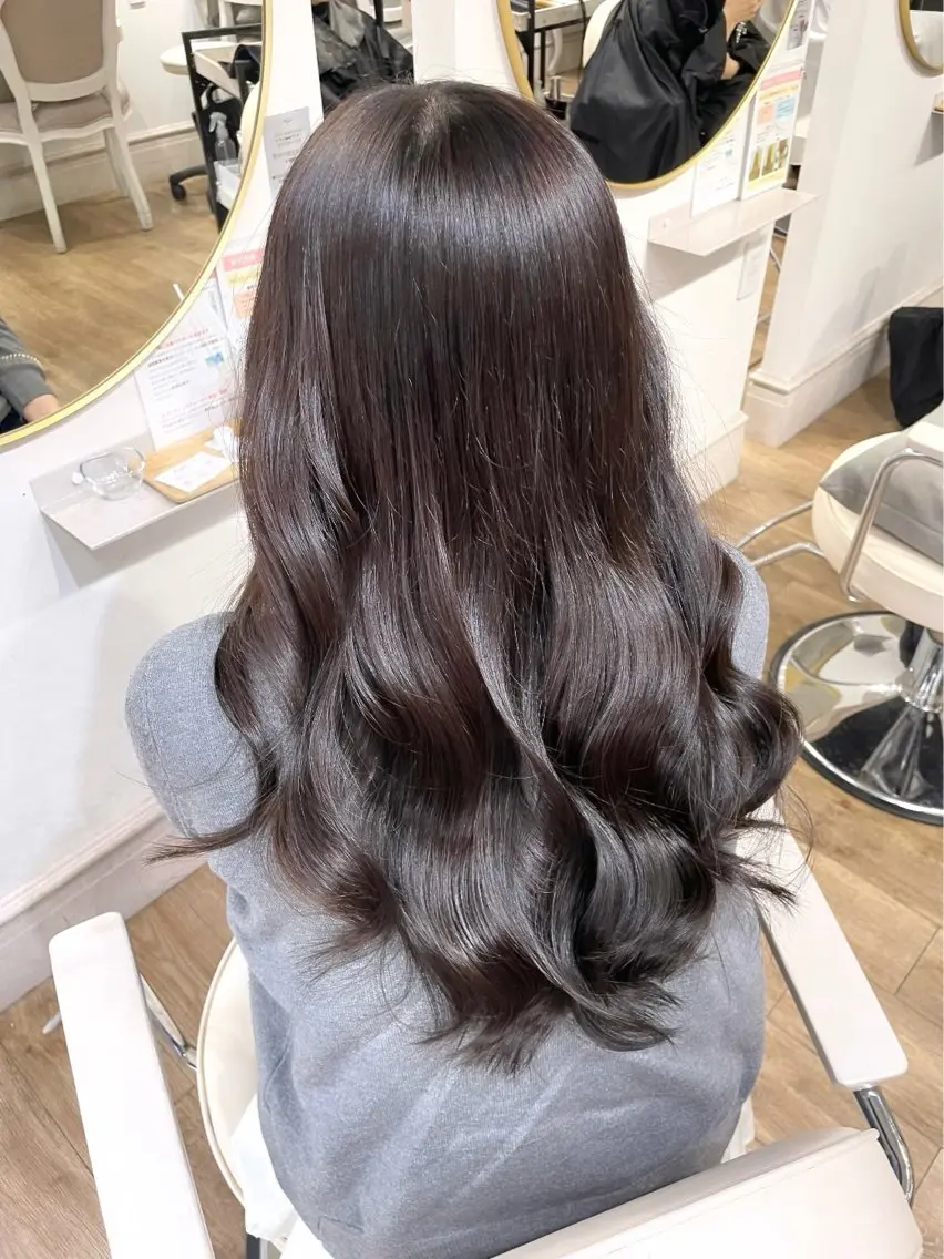 ロング カット ヘアカラー トリートメント ももか /韓国style🖤のヘアスタイル